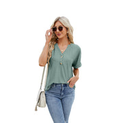 Design Loose Casual T-shirt Womens Clothing