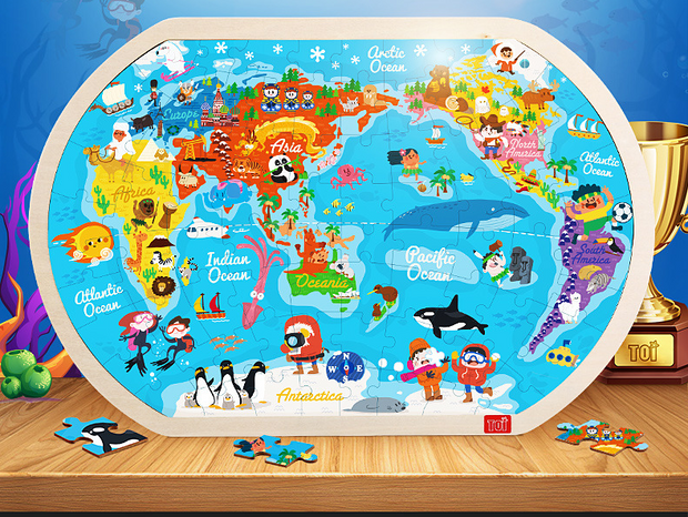 Wooden Puzzle World Children's Toys