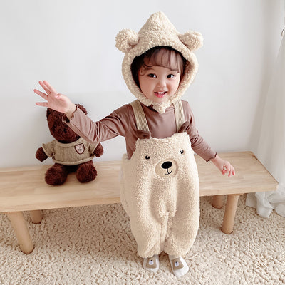 Baby Jumpsuit Autumn And Winter Plus Velvet